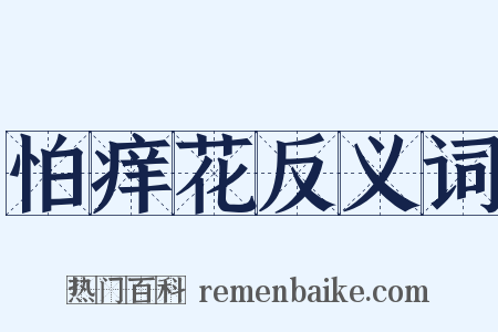 怕痒花反义词是什么意思的图片
